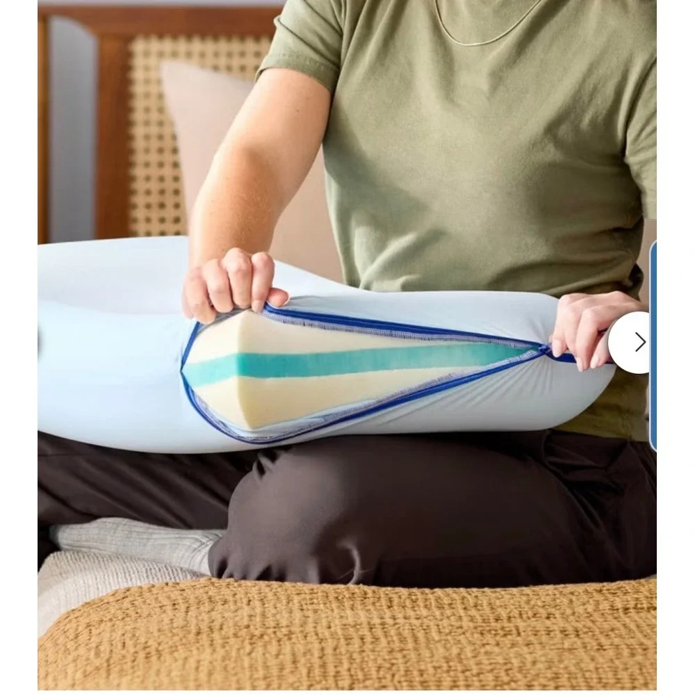 Sealy Posturepedic Expert Support Pillow Unisex Q Blue NEW Memory Foam